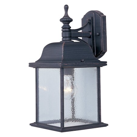 Maxim One Light Rust Patina Seedy Glass Wall Lantern 1056RP